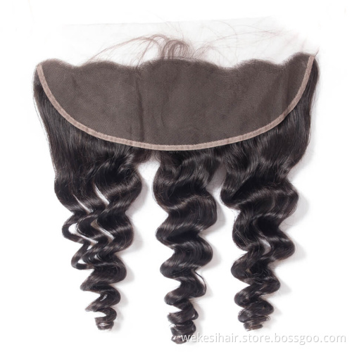 Top Grade 100% Natural Virgin Brazilian Deep Wave Human Hair With 4X4 Brazilian Middle Part Silk Base Lace Closure